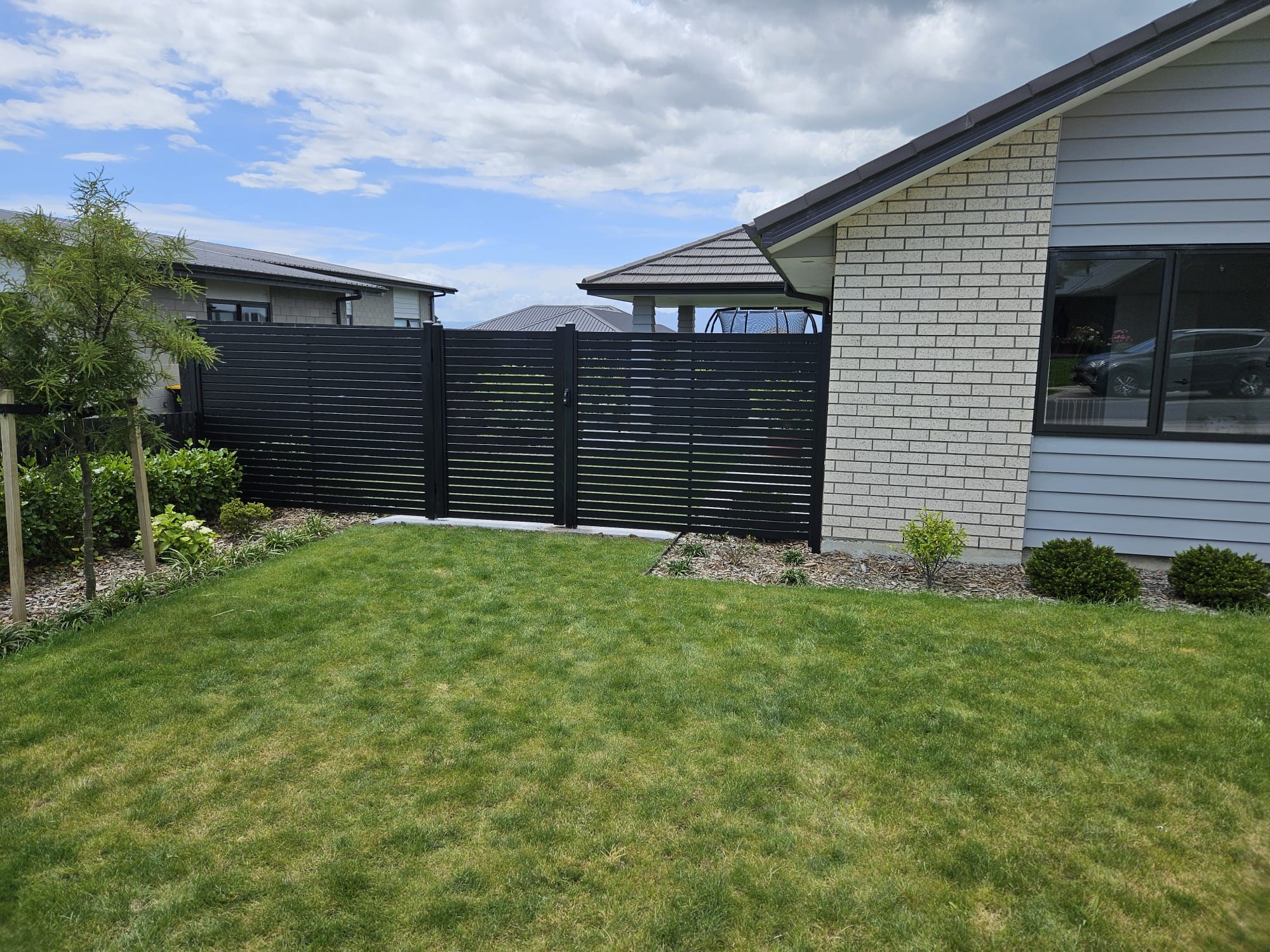 Slat Fence Panel Semi Privacy